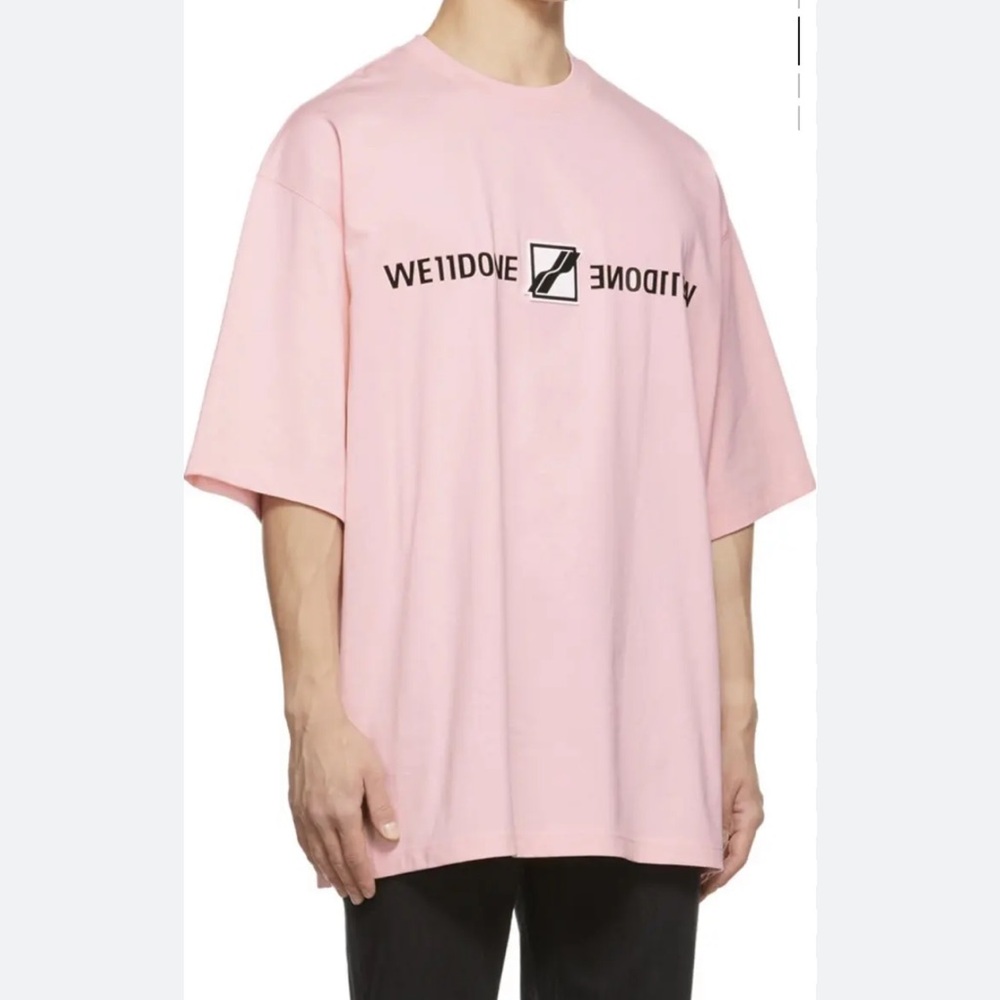 We11done mirrored logo oversized unisex tee M